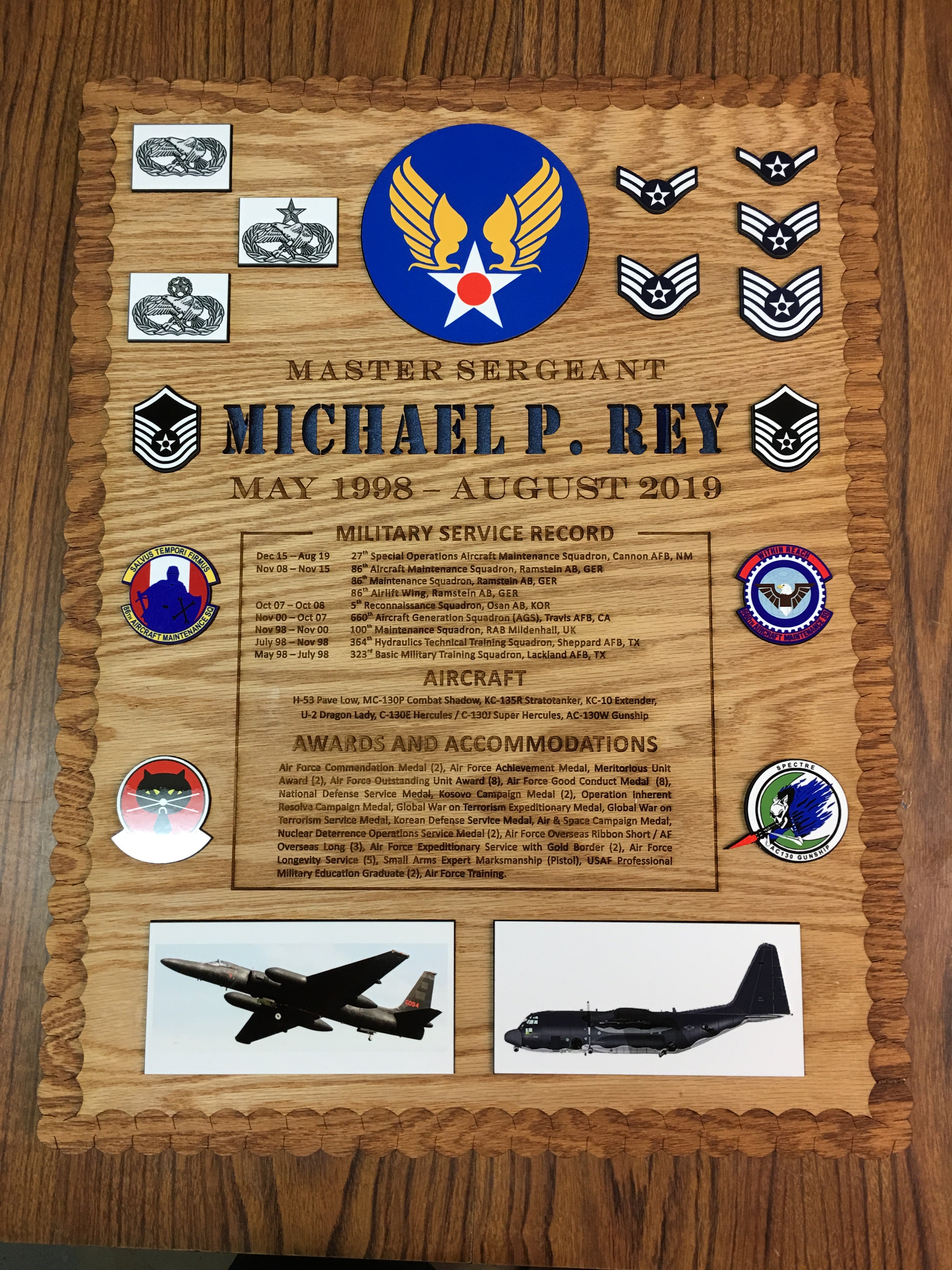 Custom Made Color Plaque