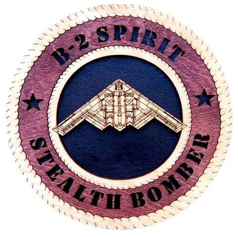 Laser Pics and Gifts: 12" B-2 STEALTH BOMBER Plaque - Laser Pics & Gifts