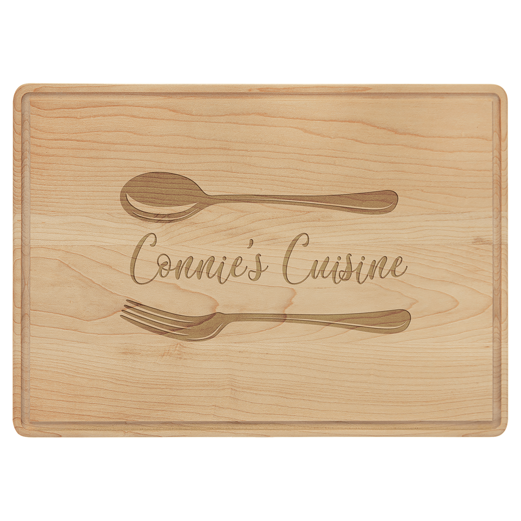 Cutting Board With Drip Ring - Maple