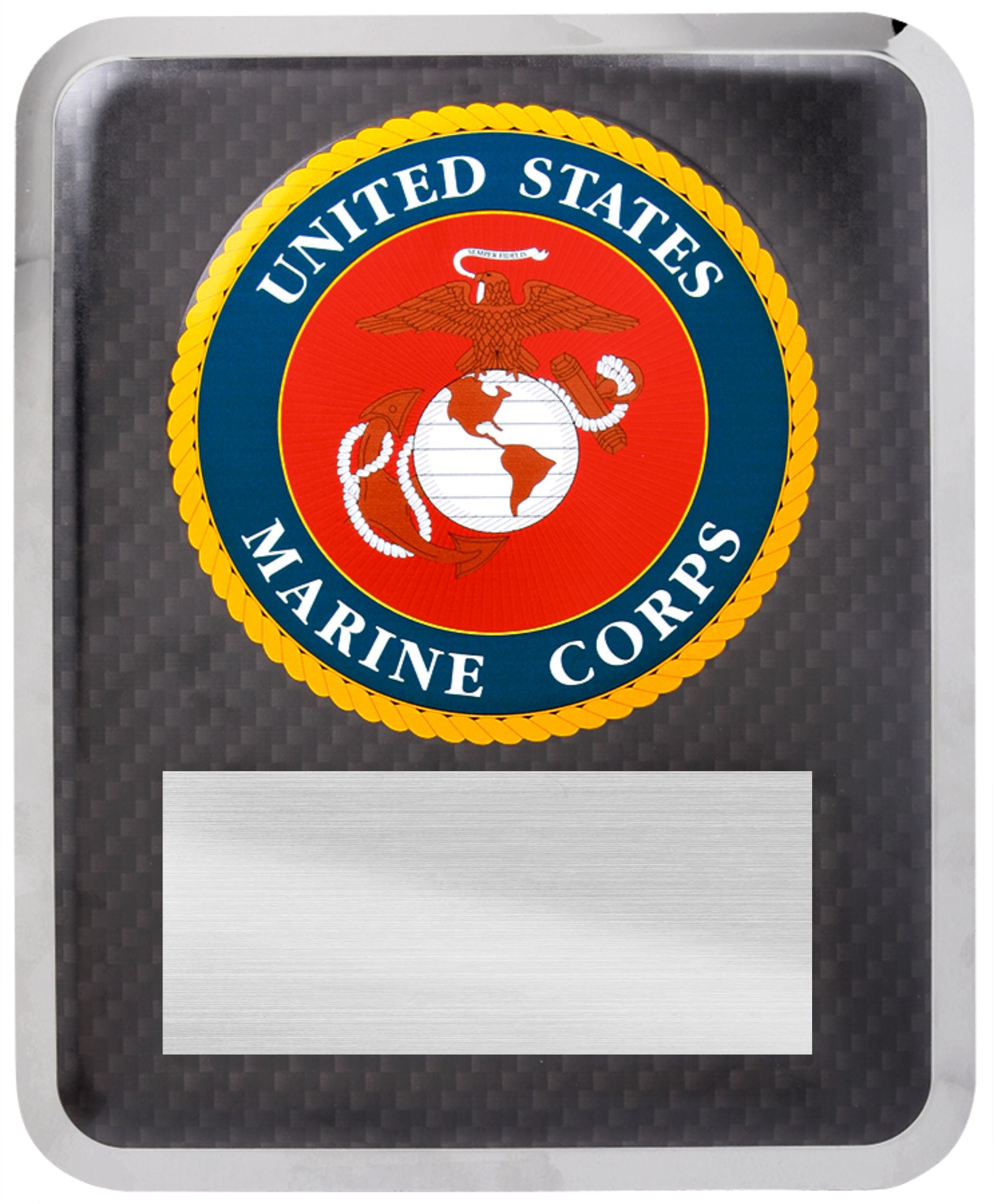 Marine Corps Hero Silver w Black Text