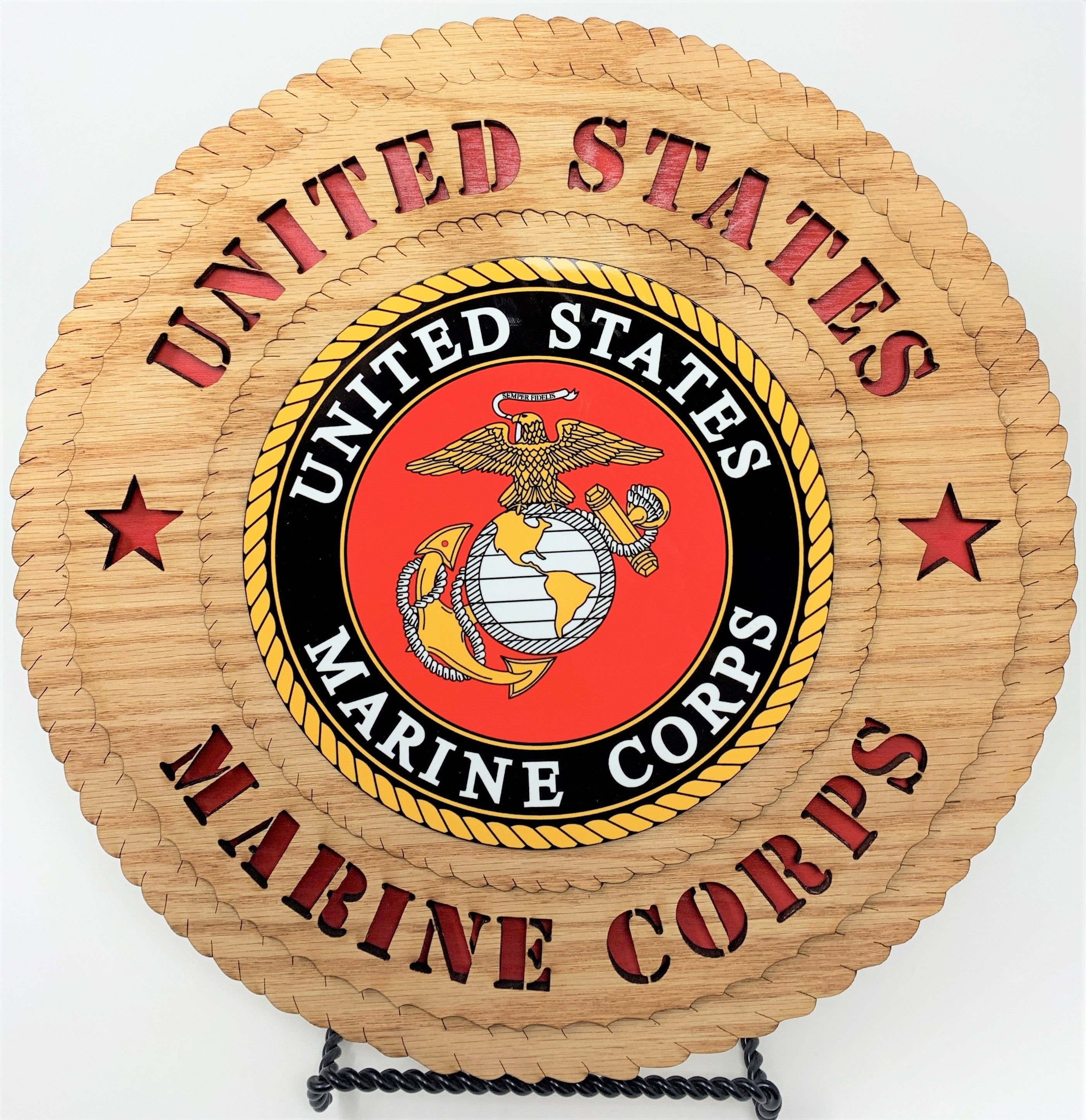 Laser Pics and Gifts: US Marine Corps Color Plaque - Laser Pics & Gifts