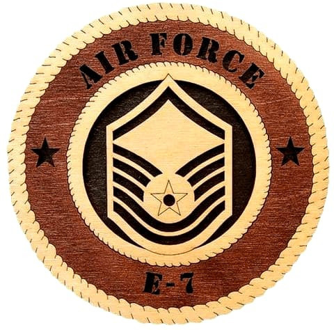Laser Pics and Gifts: 12" AIR-FORCE-E-8 Military Plaque - Laser Pics & Gifts