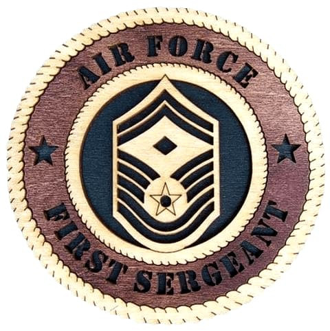 Laser Pics and Gifts: 12" AIR FORCE MASTER SGT E-9 Military Plaque - Laser Pics & Gifts