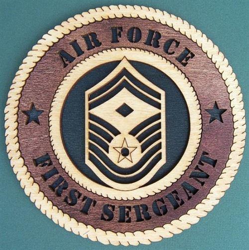 Laser Pics and Gifts: 12" AIR FORCE FIRST SERGEANT E-7 Military Plaque - Laser Pics & Gifts