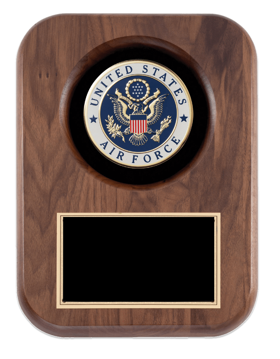 Air Force 9 x 12 Walnut Plaque