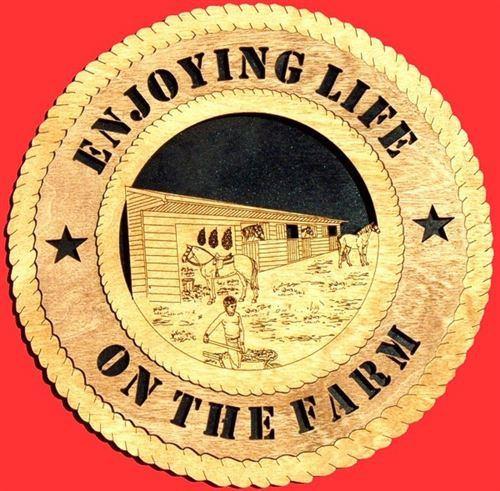 Laser Pics and Gifts: 12" BARN FARM Plaque - Laser Pics & Gifts