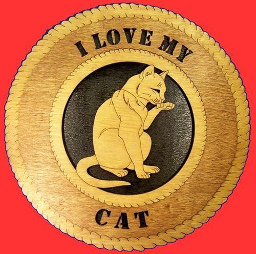 Laser Pics and Gifts: 12" CLEANING CAT Plaque - Laser Pics & Gifts