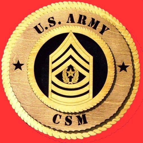Laser Pics and Gifts: 12" COMMAND SERGEANT MAJOR Military Plaque - Laser Pics & Gifts