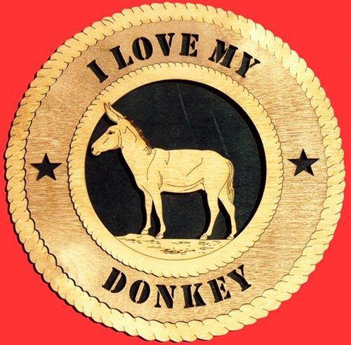 Laser Pics and Gifts: 12" DONKEY Plaque - Laser Pics & Gifts