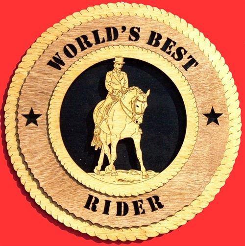 Laser Pics and Gifts: 12" DRESSAGE - MALE Plaque - Laser Pics & Gifts