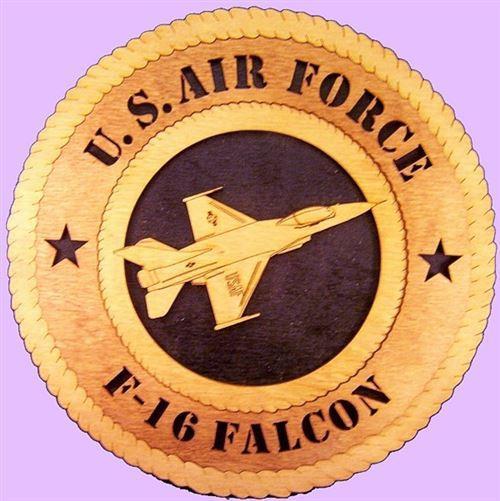 Laser Pics and Gifts: 12" F-16 FALCON Military Plaque - Laser Pics & Gifts