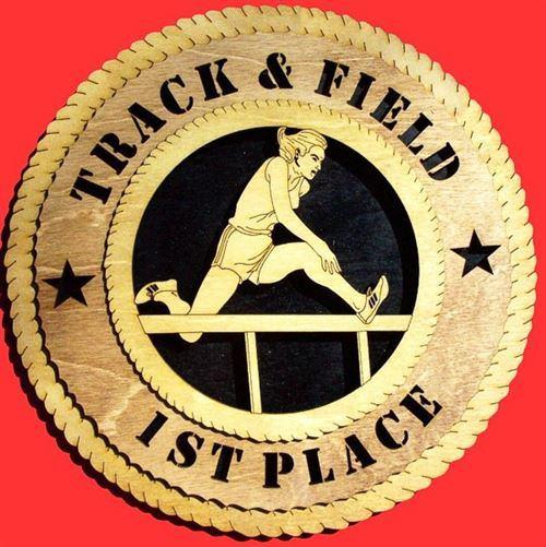 Laser Pics and Gifts: 12" FEMALE HURDLE Plaque - Laser Pics & Gifts