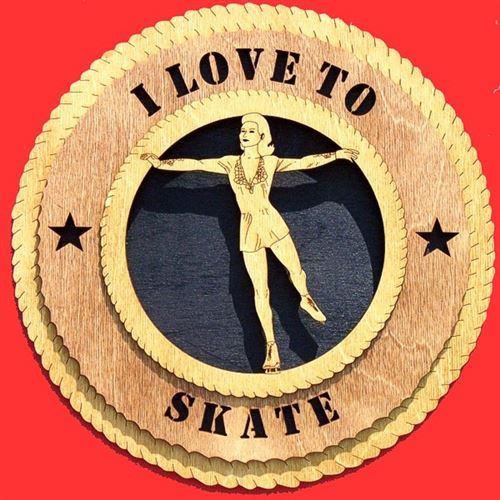 Laser Pics and Gifts: 12" FEMALE SKATER Plaque - Laser Pics & Gifts
