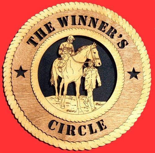 Laser Pics and Gifts: 12" HORSE & JOCKEY Plaque - Laser Pics & Gifts