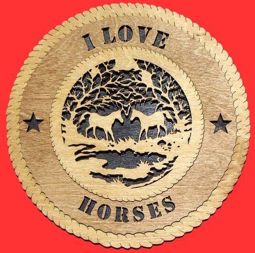 Laser Pics and Gifts: 12" HORSES Plaque - Laser Pics & Gifts