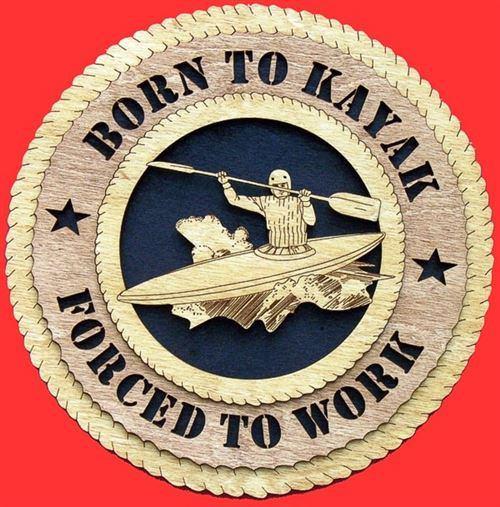Laser Pics and Gifts: 12" KAYAKING Plaque - Laser Pics & Gifts