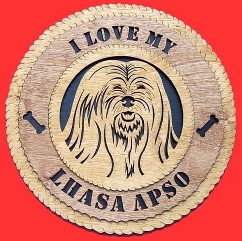 Laser Pics and Gifts: 12" LHASO-APSO Dog Plaque - Laser Pics & Gifts
