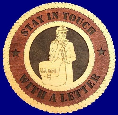 Laser Pics and Gifts: 12" MAIL CARRIER MALE Professional Plaque - Laser Pics & Gifts