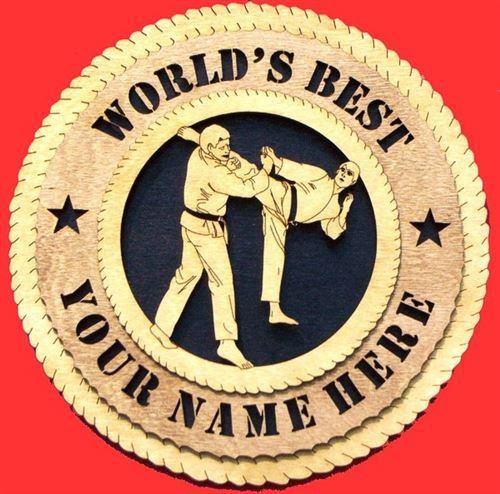 Laser Pics and Gifts: 12" MALE KARATE Plaque - Laser Pics & Gifts