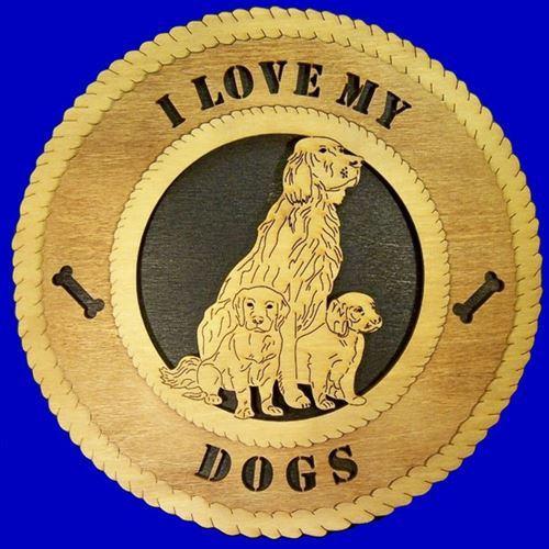 Laser Pics and Gifts: 12" MOM AND PUPPIES Dog Plaque - Laser Pics & Gifts