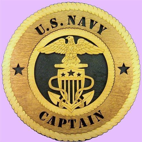 Laser Pics and Gifts: 12" NAVY CAPTAIN Military Plaque - Laser Pics & Gifts