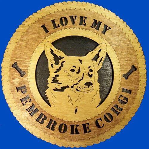 Laser Pics and Gifts: 12" PEMBROKE CORGI Dog Plaque - Laser Pics & Gifts