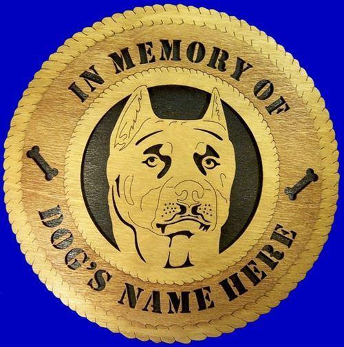 Laser Pics and Gifts: 12" PIT BULL Dog Plaque - Laser Pics & Gifts