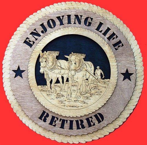 Laser Pics and Gifts: 12" PLOW HORSES Plaque - Laser Pics & Gifts