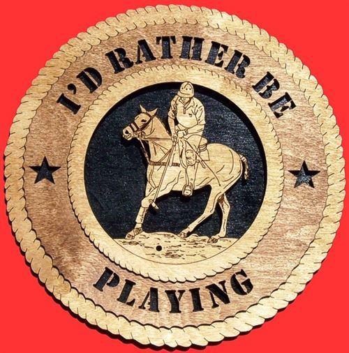 Laser Pics and Gifts: 12" POLO HORSE Plaque - Laser Pics & Gifts