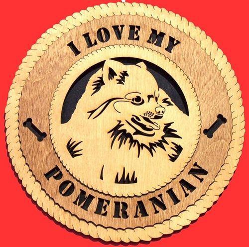 Laser Pics and Gifts: 12" POMERANIAN Dog Plaque - Laser Pics & Gifts