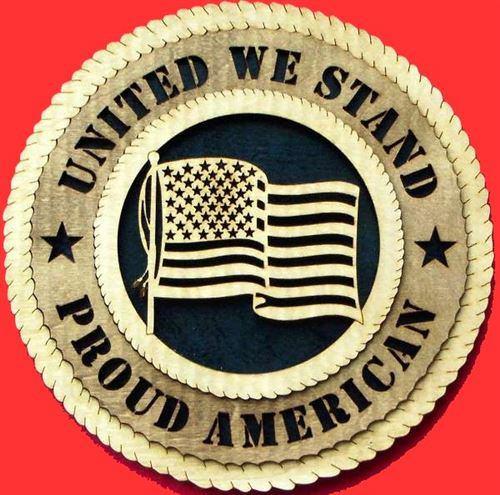 Laser Pics and Gifts: 12" Proud-American Military Plaque - Laser Pics & Gifts