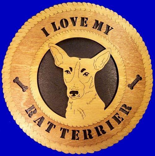 Laser Pics and Gifts: 12" RAT TERRIER Dog Plaque - Laser Pics & Gifts