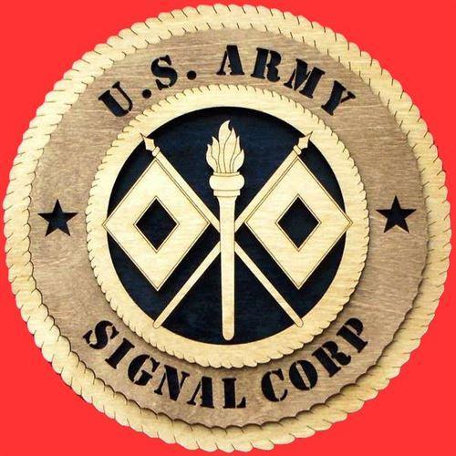 Laser Pics and Gifts: 12" SIGNAL CORPS Military Plaque - Laser Pics & Gifts