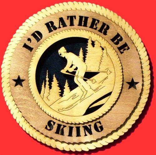 Laser Pics and Gifts: 12" SKIING Plaque - Laser Pics & Gifts