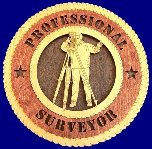 Laser Pics and Gifts: 12" SURVEYOR Professional Plaque - Laser Pics & Gifts