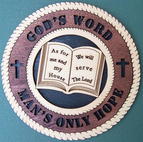 Laser Pics and Gifts: 12" 3-D GOD'S WORD Spiritual Plaque - Laser Pics & Gifts
