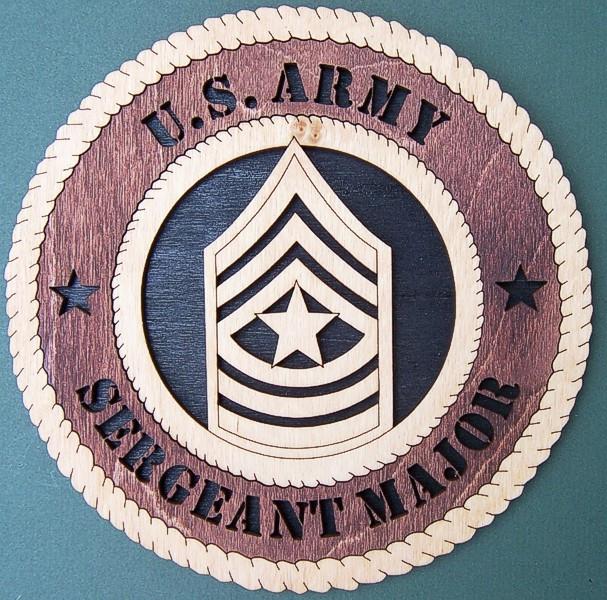 Laser Pics and Gifts: 12" ARMY SERGEANT MAJOR Plaque - Laser Pics & Gifts