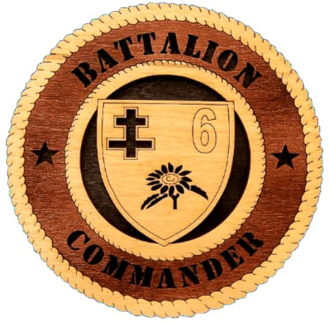 Laser Pics and Gifts: 12" BATTALION COMMANDER Plaque - Laser Pics & Gifts