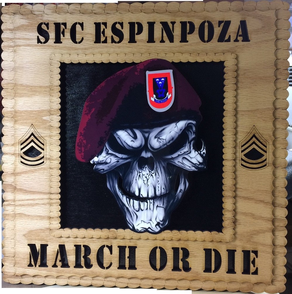 Laser Pics and Gifts: Customized Military Plaque Square - Laser Pics & Gifts
