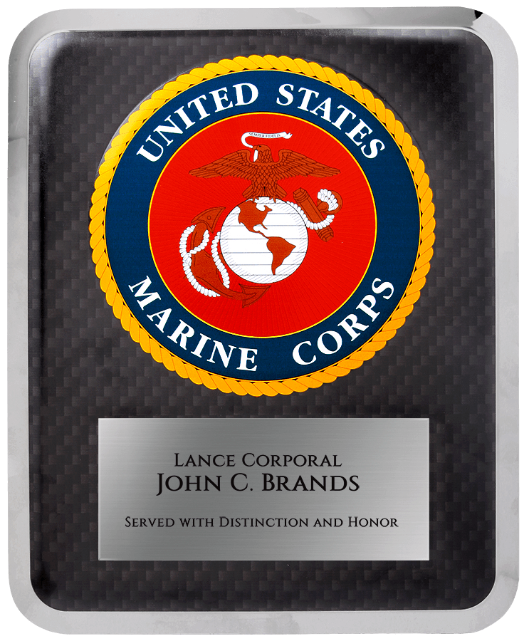 Laser Pics and Gifts: 10 1/2" x 13" Marine Corps Hero Plaque - Laser Pics & Gifts