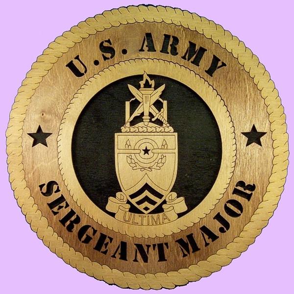Laser Pics and Gifts: 12" SERGEANT MAJOR ACADEMY Military Plaque - Laser Pics & Gifts