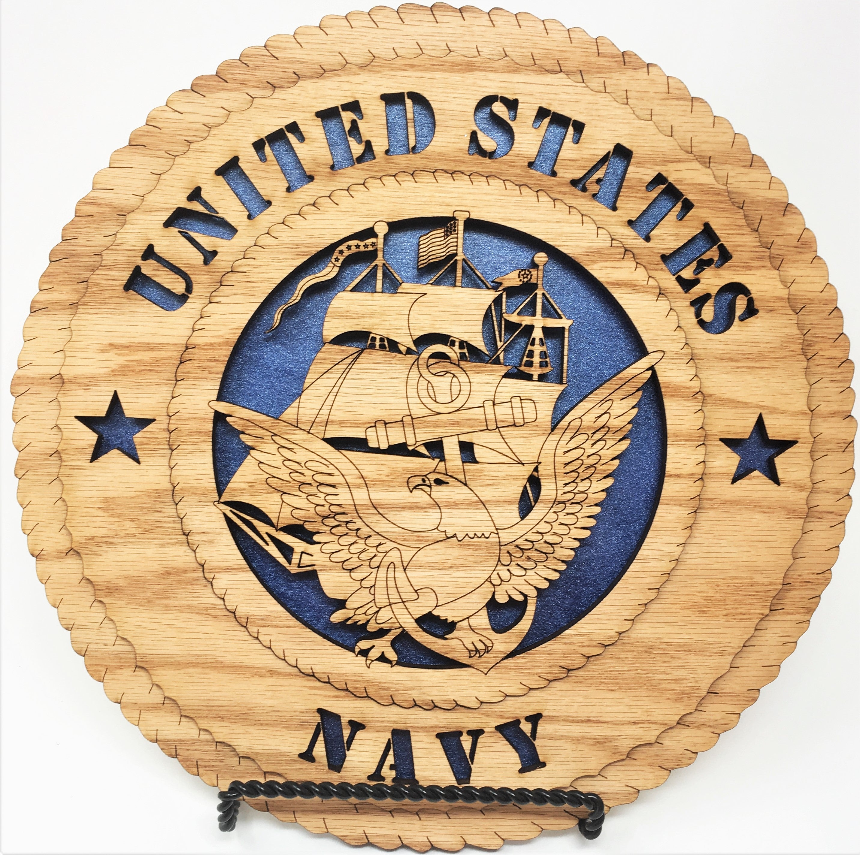 Laser Pics and Gifts: 12" Standard Navy Ship Plaque - Laser Pics & Gifts