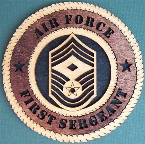Laser Pics and Gifts: 12" AIR FORCE FIRST SERGEANT E-9 Military Plaque - Laser Pics & Gifts