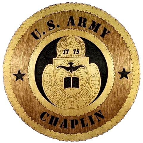 Laser Pics and Gifts: 12" ARMY CHAPLAIN Military Plaque - Laser Pics & Gifts