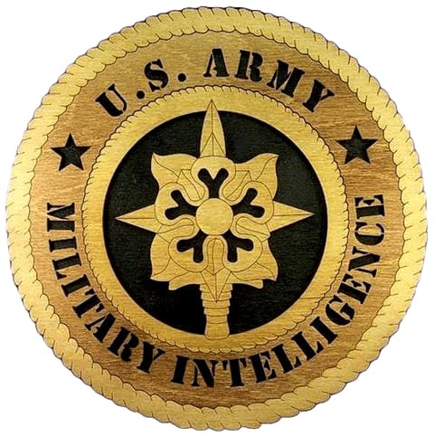 Laser Pics and Gifts: 12" ARMY Military INTELLIGENCE Military Plaque - Laser Pics & Gifts
