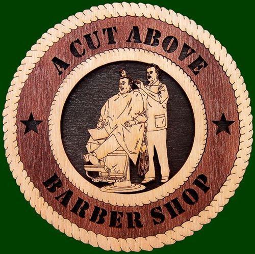 Laser Pics and Gifts: 12" BARBER Plaque - Laser Pics & Gifts