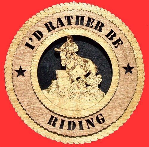 Laser Pics and Gifts: 12" BARREL RACING - FEMALE Plaque - Laser Pics & Gifts