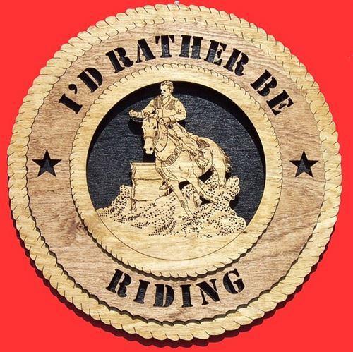 Laser Pics and Gifts: 12" BARREL RACING - MALE Plaque - Laser Pics & Gifts