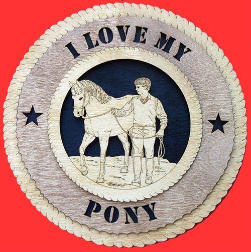 Laser Pics and Gifts: 12" BOY WALKING HORSE Plaque - Laser Pics & Gifts