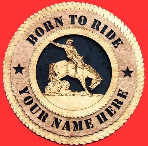Laser Pics and Gifts: 12" BRONCO RIDER Plaque - Laser Pics & Gifts